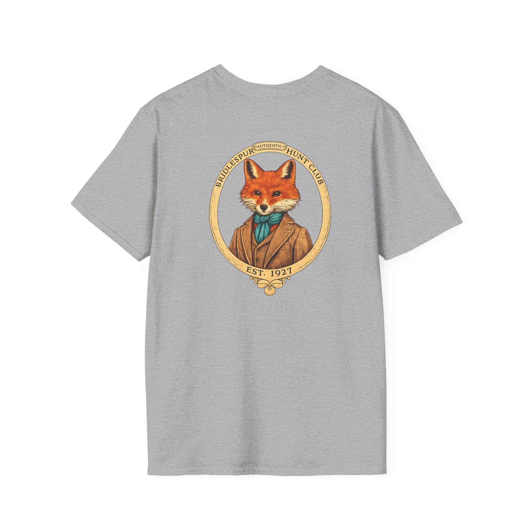 Fox Crest T-Shirt — Vintage Gentleman Fox Back Print