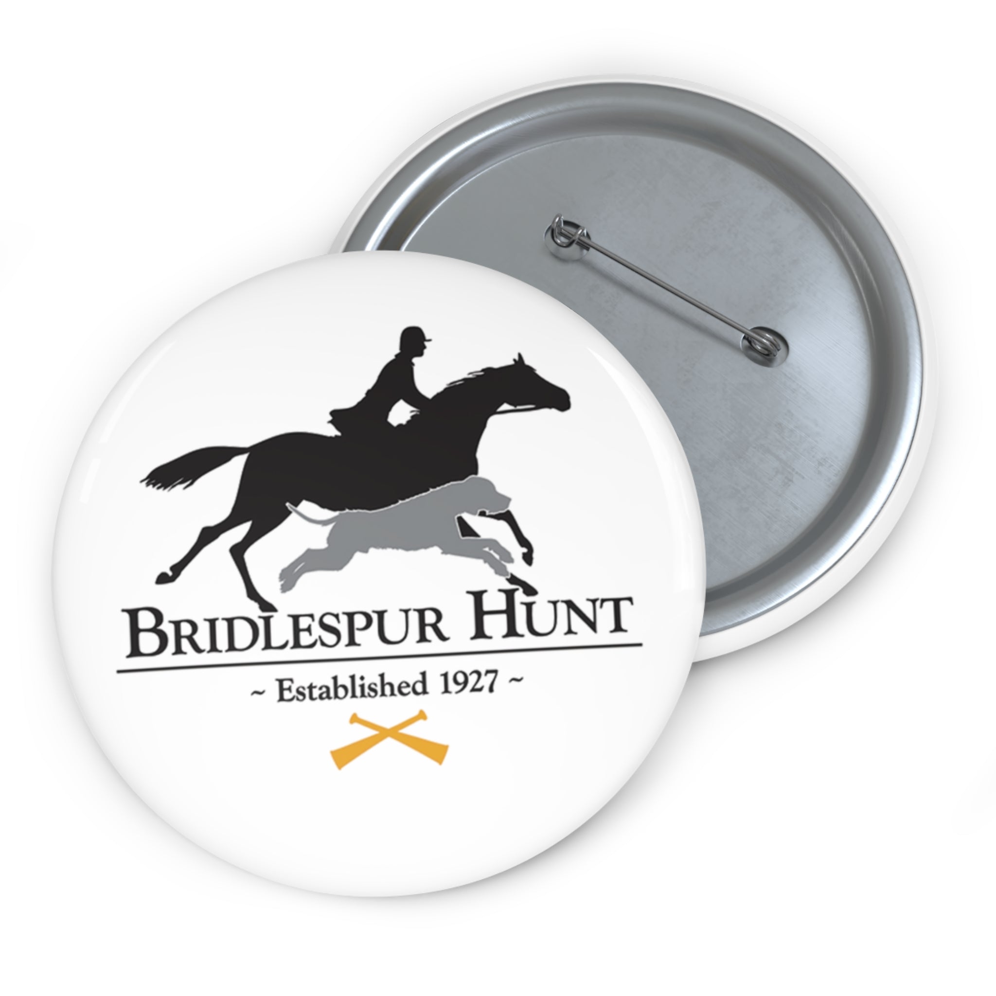 Bridlespur Hunt Logo Pin Button — Equestrian Club Badge (Established 1927)