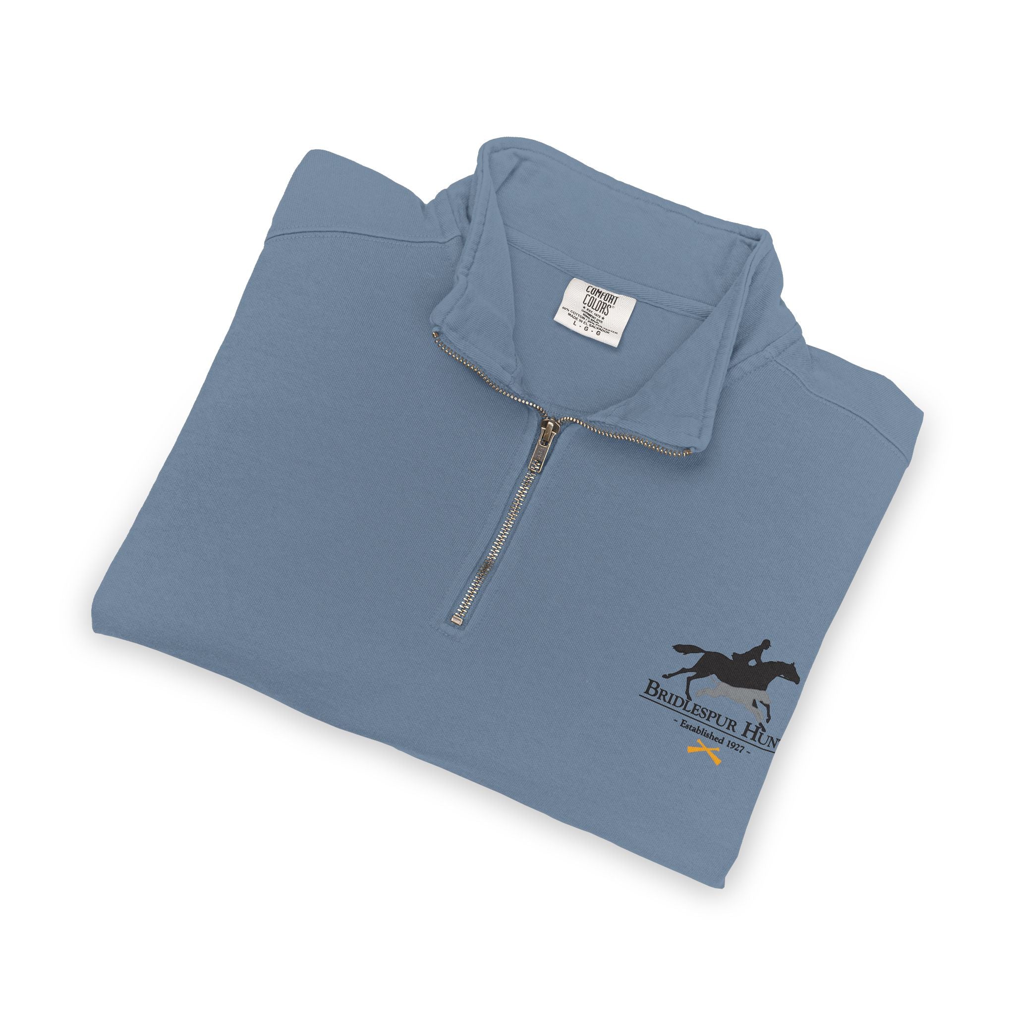 Equestrian Quarter-Zip Sweatshirt — Bridlespur Logo
