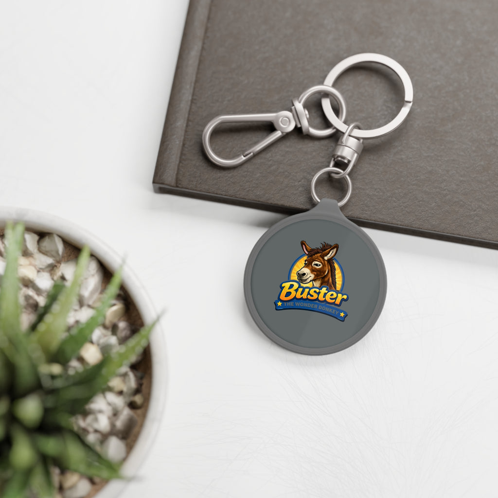 Donkey Keyring Tag — 'Buster the Wonder Donkey' Metal Keychain
