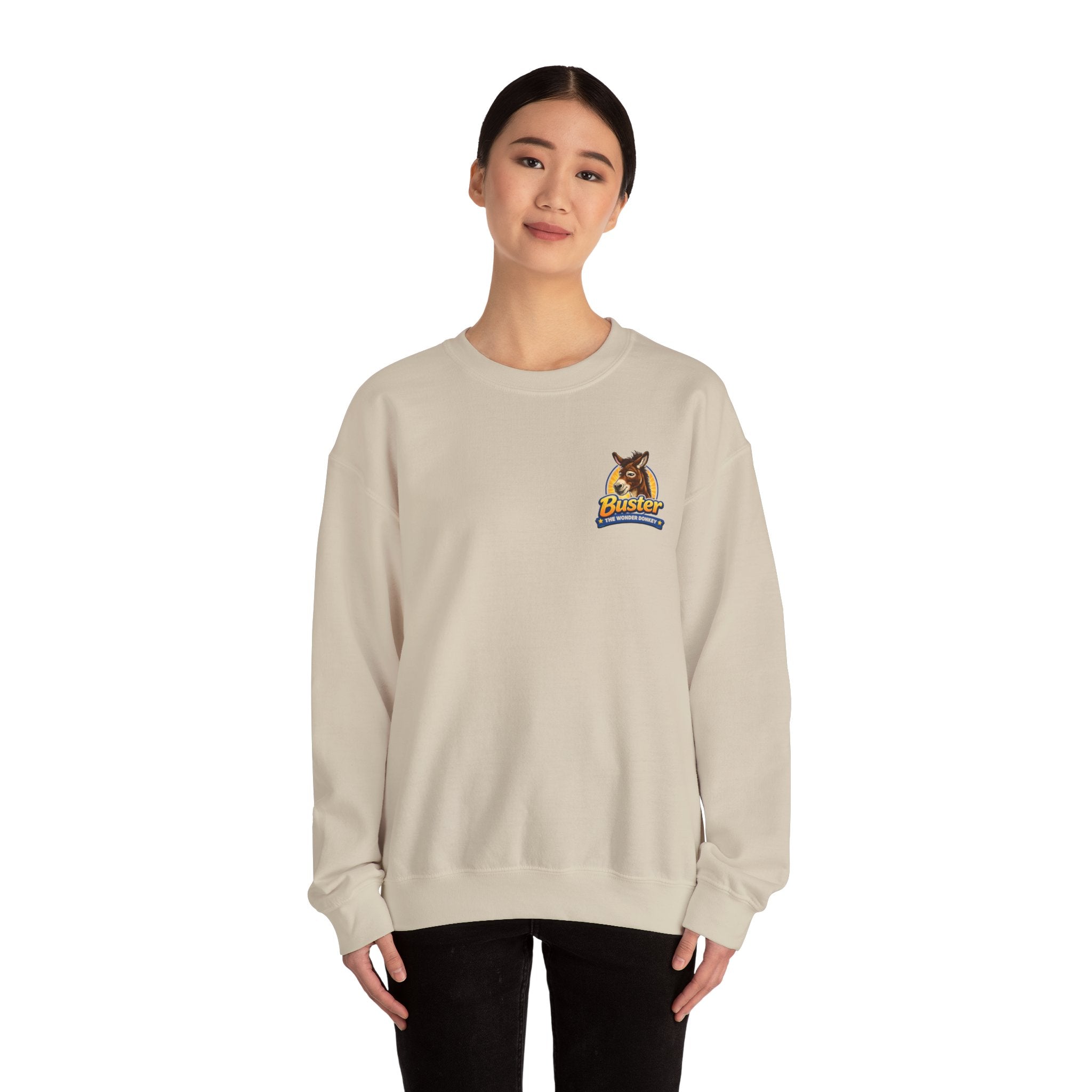 Buster the wonder donkey Logo Crewneck Sweatshirt